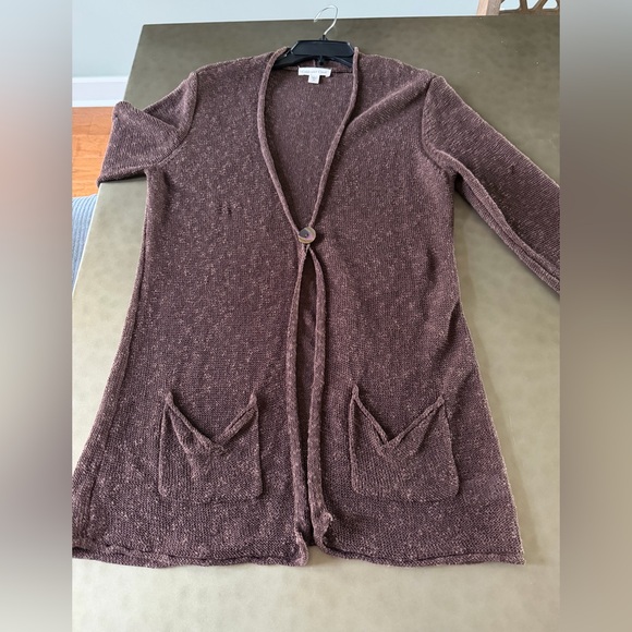 Coldwater Creek Sweaters - Coldwater Creek Light Brown Open-Front Women’s Cardigan Sweater, Size Medium